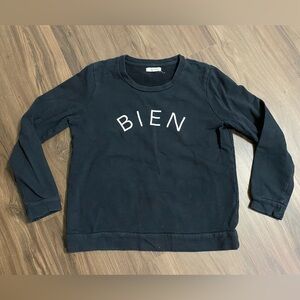 Madewell Bien Fait Black Long sleeve Crewneck Sweatshirt size Large